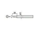 太洋電機産業（goot） 替こて先 CX/CXR-100用 5C型 1本 CXR-100RT-5C