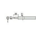 太洋電機産業（goot） 替こて先 CX/CXR-100用 5D型 1本 CXR-100RT-5D