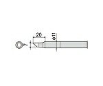 太洋電機産業（goot） 替こて先 CX/CXR-100用 7C型 1本 CXR-100RT-7C