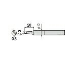 太洋電機産業（goot） 替こて先 CX/CXR-60/80用 3D型 1本 CXR-80RT-3D