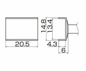 白光（HAKKO） こて先　SOP　13.4×20.5 1本 T12-1009