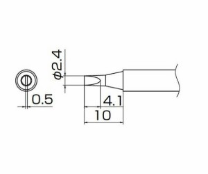 白光（HAKKO） こて先　2.4D型 1本 T13-D24
