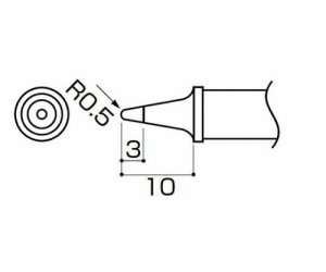 白光（HAKKO） こて先　B型　4mm 1個 A1358