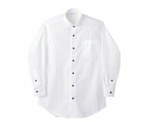 住商モンブラン ウイングカラーシャツ 男女兼用 長袖 白 1枚 BS2561-2 M