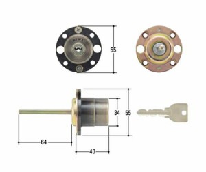 美和ロック（MIWA） MIWA取替用シリンダー 1個 MCY-154