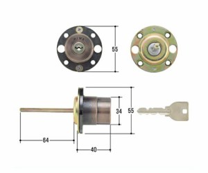 美和ロック（MIWA） MIWA取替用シリンダー 1個 MCY-155