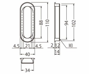 シロクマ ソリッド小判両手掛110ミリAB塗装 1個 MZ-4