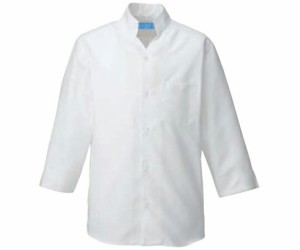 KAZEN シャツ（七分袖男女兼用）　白　S 1枚 626-10 S