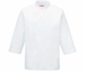 KAZEN コックシャツ七分袖　白　M 1枚 APK210-10 M