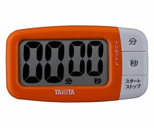 タニタ デジタルタイマー でか見えプラスタイマー フレッシュオレンジ TD-394 1個