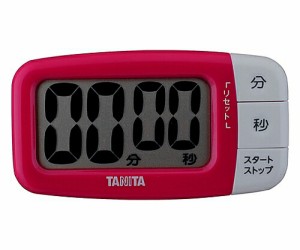 タニタ デジタルタイマー でか見えプラスタイマー フレッシュピンク TD-394 1個