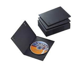 エレコム DVDスリムトールケース(10枚パック・ブラック) CCD-DVDS03BK 1パック(10枚入)