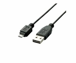エレコム USB2.0ケーブル リバーシブルコネクタ A-MicroBタイプ ノーマル 2m ブラック U2C-DAMB20BK 1パック