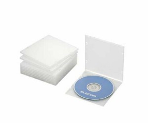 エレコム CD DVDスリムPPケース 1枚収納 10パック クリア CCD-JPCS10CR 1パック(10枚入)