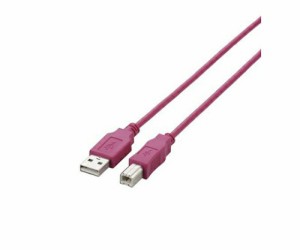 エレコム USB2.0ケーブル A-Bタイプ ノーマル 3m ピンク U2C-BN30PN 1パック