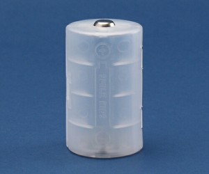 旭電機化成 単3が3個で単1電池アダプター ホワイト ADC-311WH 1パック(2個入)