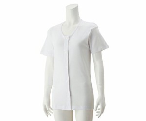 ケアファッション 婦人3分袖大寸ホックシャツ ホワイト 3L 38112-05 1枚
