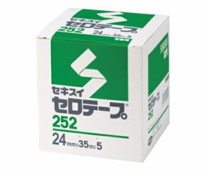 セキスイ セキスイセロテープ(R)No.252 箱入 24mm C10BX64 1箱(5巻入)