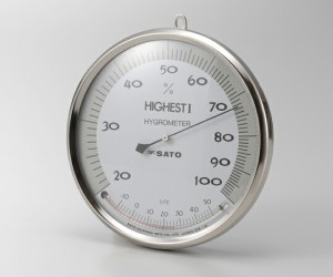 佐藤計量器製作所 ハイエスト型湿度計温度計付　150mm 校正成績書＋校正証明書 1式 7540-00
