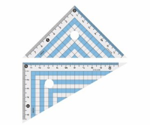 共栄プラスチック カラー三角定規 ブルー 1組 CPK-120