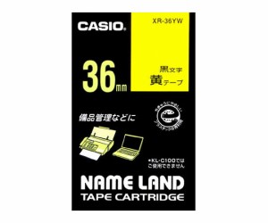 カシオ カシオ ネームランドテープ36mm幅 (黄地/黒文字) 1個 XR-36YW