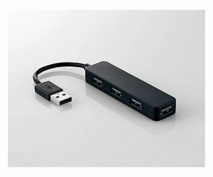 エレコム USB2.0ハブ(ブラック) [4ポート] 1個 EA764AD-16B