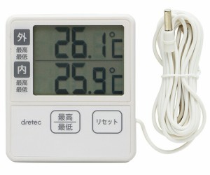 ドリテック 室内・室外温度計 O-285IV 1個