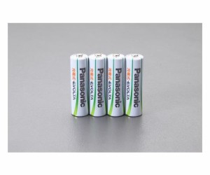 エスコ ニッケル水素電池（充電式エボルタ）　[単3×4本] 1パック(4本入) EA758YG-3J