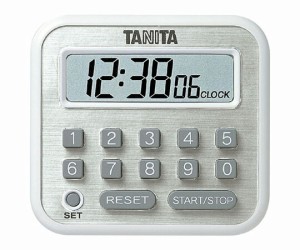 タニタ デジタルタイマー　100時間計　ホワイト 1個 TD-375WH