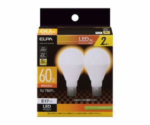 ELPA LED電球　ミニクリプトン形 1セット(2個入) LDA7L-G-E17-G4106-2P