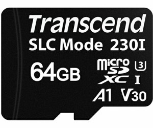 トランセンドジャパン 産業用microSDカード　64GB　SLCモード　microSDHC/SDXC230Iシリーズ 1個 TS64GUSD230I