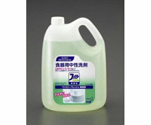 エスコ 4.5L食器用洗剤(ファミリーフレッシュ) 1個 EA922KA-1A