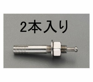 エスコ 雄ねじアンカー ステンレス製 M6×45mm 2本 1パック(2個入) EA945BC-61