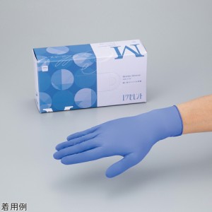 エクセレントニトリル手袋 M ブルー 1箱（200枚入） NBR-2700 三興化学工業