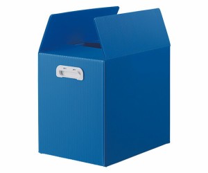 トラスコ中山 ダンボールプラスチックケース　ブルー　34L 1セット(5枚入) TDP-B4D-5B