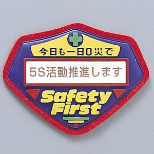 日本緑十字社 立体啓蒙ワッペン 「5S活動推進します」 胸-204 1枚 126204