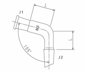 旭製作所 105°アダプター 1個 2330-3M