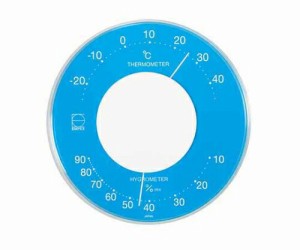 エンペックス セレナ・カラー温・湿度計 106×23mm 80g(クリアボックス) ブルー 1個 LV-4356