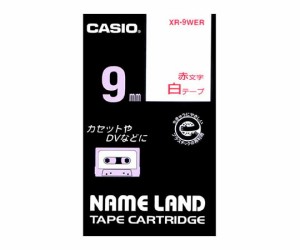 カシオ カシオ ネームランドテープ9mm幅 (白地/赤文字) 1個 XR-9WER