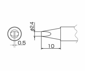 白光（HAKKO） こて先　2.4D型 T20-D24 1本