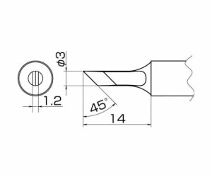 白光（HAKKO） こて先　KU型 T20-KU 1本