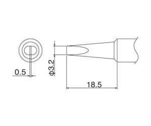 白光（HAKKO） こて先　3.2D型 T19-D32 1本