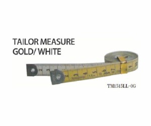 原度器 テーラーメジャー1.5m　0点　白/ゴールド TM1515LL-0G 1箱／本