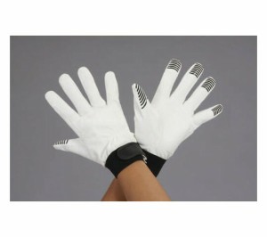 エスコ 手袋(指先すべり止付・合成皮革/白) [M] EA353BJ-71 1双