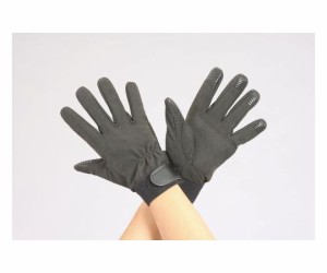 エスコ 手袋(指先すべり止付・合成皮革/黒) [L] EA353BJ-77 1双