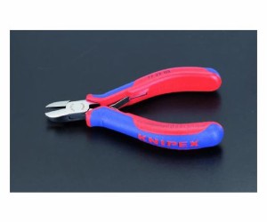 KNIPEX 115mm,精密用ニッパー(グリップ・バネ付/直刃) EA535KD-3 1個