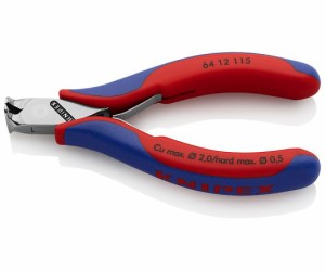 KNIPEX 115mm,精密用エンドニッパー(グリップ・バネ付) EA536KE-2 1個