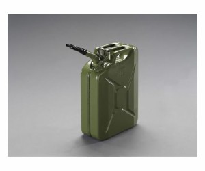 エスコ ガソリン携行缶（縦型・フレキノズル付/OD色）　20L EA991HB-30A 1セット