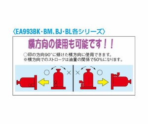 エスコ 油圧ジャッキ（低床型）　30ton/180-260mm EA993BK-30 1台