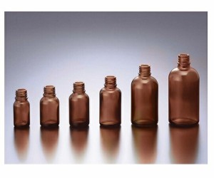 マルエム 細口規格瓶（褐色）LT-60　本体のみ　100本  1箱(100本入)